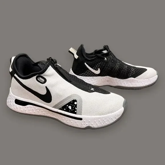 Nike Sneakers Mens 6 Black White PG 4 PAUL GEORGE BASKETBALL RARE NEW CD5079 100