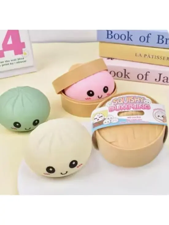 Lot of 6 Squishy Dumpling Sensory Fidget Toy Blind Box Cute Squeeze StressRelief