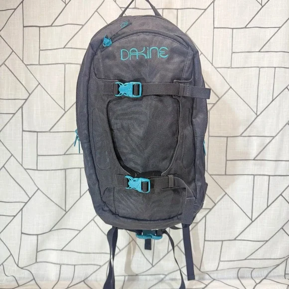 Dakine Mission Backpack One Size Black Teal Tiger Stripe Board Carry Laptop Bag