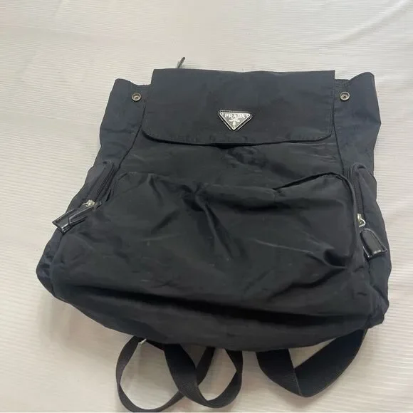 Prada Black Nylon VTG Backpack