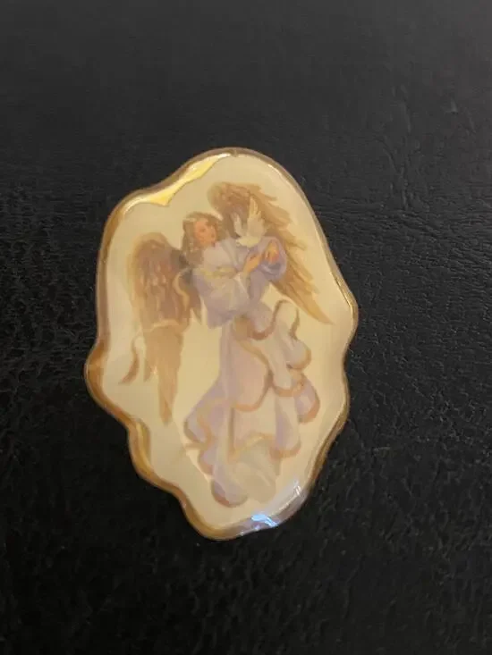 Vintage beautiful angel lapel pin