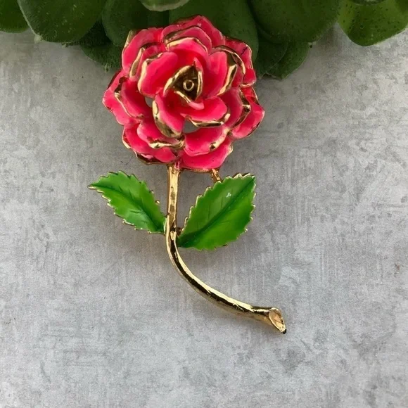 Vintage Enamel Trembler Brooch