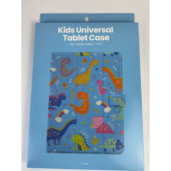 Kids Universal Tablet Case Dinosaur Folio 7-11‎ inch Stand Screen Cover Blue