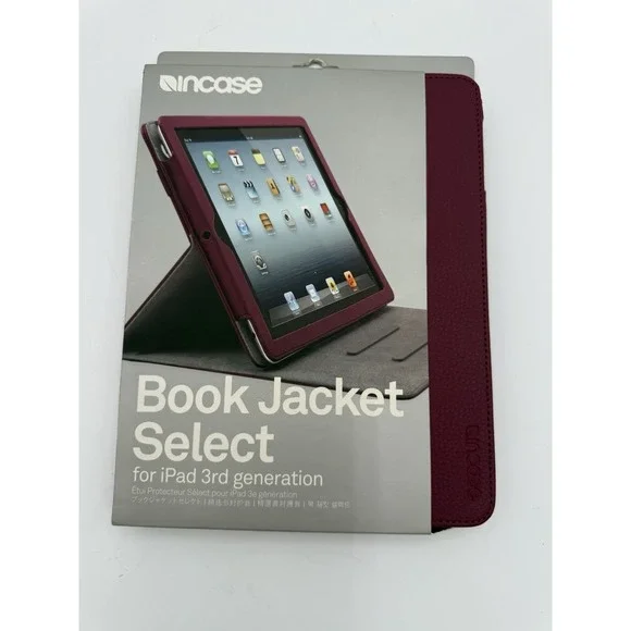 Gen 3 iPad And IPad  Book Jacket Cranberry Incase, NEW‎