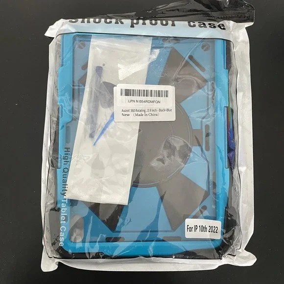 iPad 10th‎ Gen Case 10.9 2022 Shockproof Heavy Duty 360 Rotating Blue Black NEW