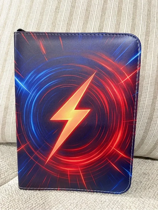 Lightning Bolt Blue & Red Trading card case