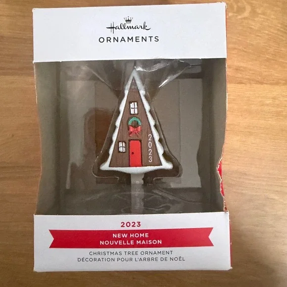 Hallmark 2023 New Home Christmas Ornament A-Frame Cabin Red Door 1HAJ1946 NEW