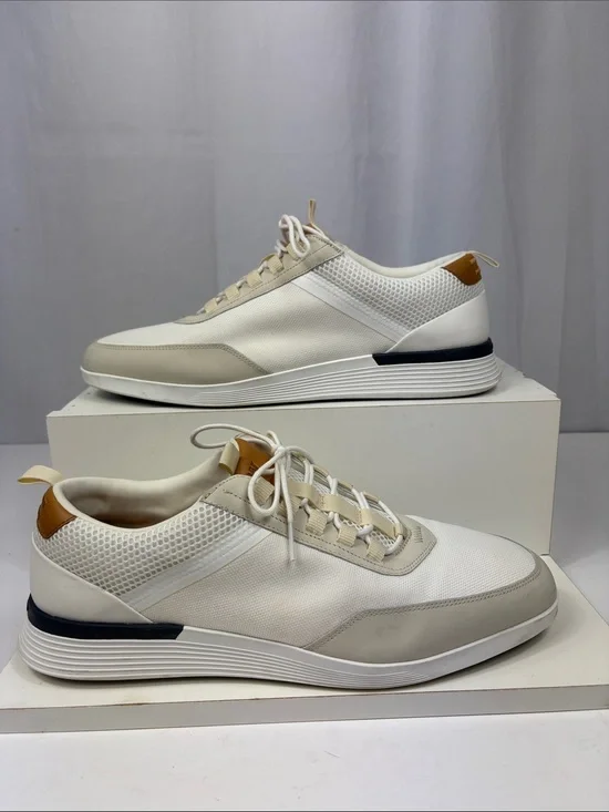 Wolf and Shepherd Crossover Victory Trainer Sneaker in White/White.