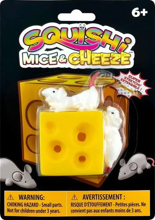 🔥Incredible Novelties Squishi Mice and Cheese Squeeze Stress Relief Toy BNWT🔥