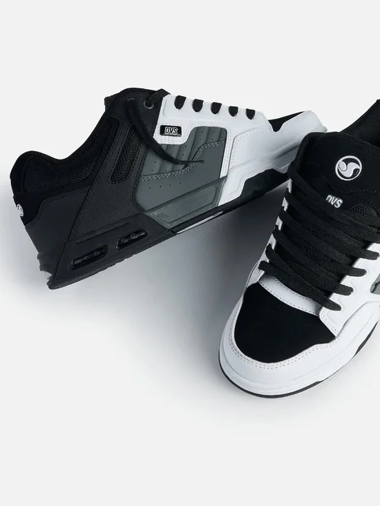 DVS Shoes Enduro Heir in Black/White/Charcoal, Size 9.5