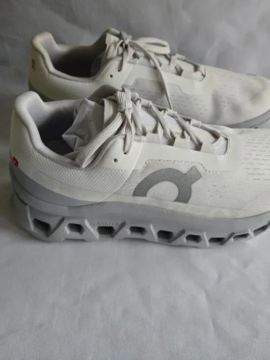 On Cloudmonster Mens Running Shoe Sneakers - White Glacier - Mens size 8.5 M NEW