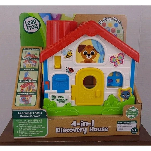 LeapFrog 4-in-1‎ Discovery House Learning Toy Interactive Lights Sounds NEW