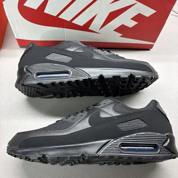 NEW Nike Air Max 90 Recraft Triple Black - Men's Size 14 (CN8490-003) With Box