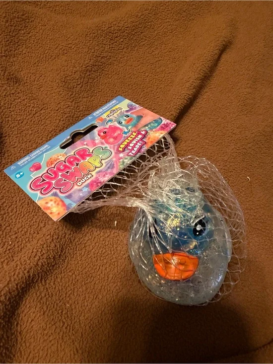 Sugar Swaps Blue Glitter Squishy Duck - Kids Learning Toy