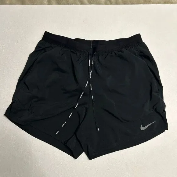 Nike Dri-FIT Black Running Shorts Reflective Logo Men’s Size Small