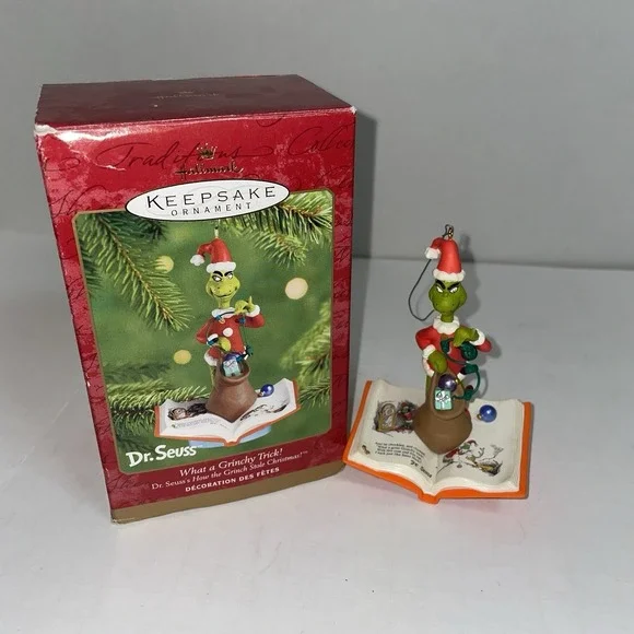 Hallmark Keepsake Ornament 2000 Dr Seuss Grinch What a Grinchy Trick Christmas