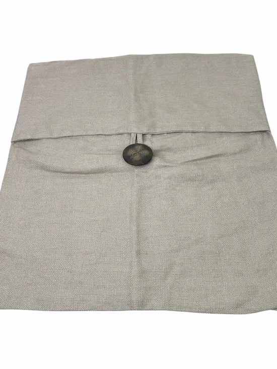 Pottery Barn Textured Linen Big Button 18x18 Gray Pillow Cover