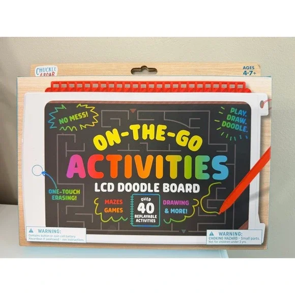 Chuckle & Roar LCD Doodle Board Kids OS Multi Activity Travel Toy NWT