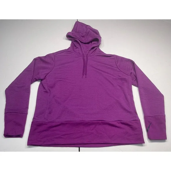 Women's Nike Dry Training‎ Veneer Quilted PullOver Hoodie 860136-550  size XL