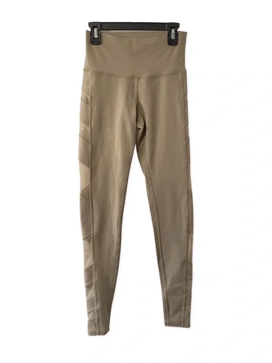 ALO Yoga Neutral Taupe Activewear leggings with Logo