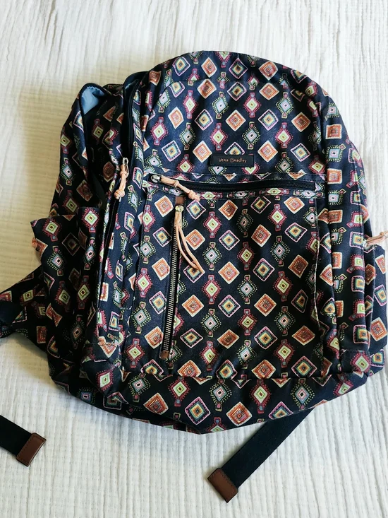 Vera Bradley Quilted Laptop Backpack - Multicolor Diamond Print