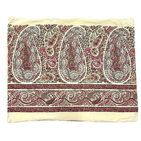 Pottery Barn Catherine Paisley Pillow Sham Made In Italy Cotton Standard Retired