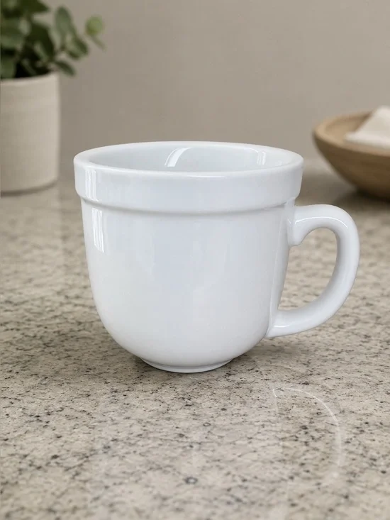 Pottery Barn Suppertime White Stoneware Mug Café Coffee Cup