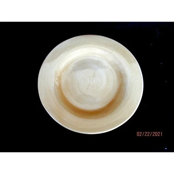 Pottery Barn Sausalito Amber Gold Hand Painted Dinner‎ Plate
