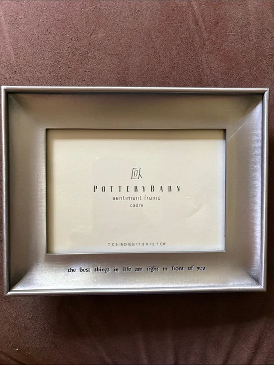 Pottery Barn Silver Metallic Sentiment Frame