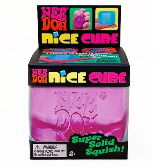 NEEDOH Nice Cube Super Solid Squish PINK 🩷 Squishy Sensory Stress Relief Toy NEW
