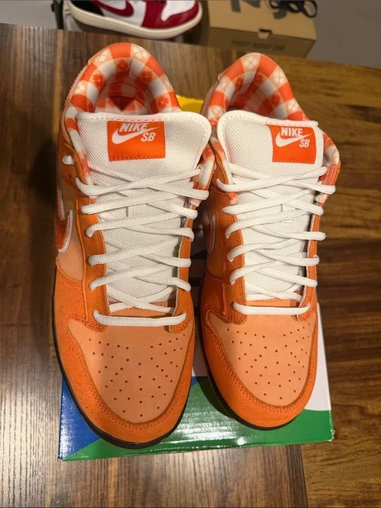 Nike Dunk Concepts Orange and White Low-Top “Lobster” Shoes
