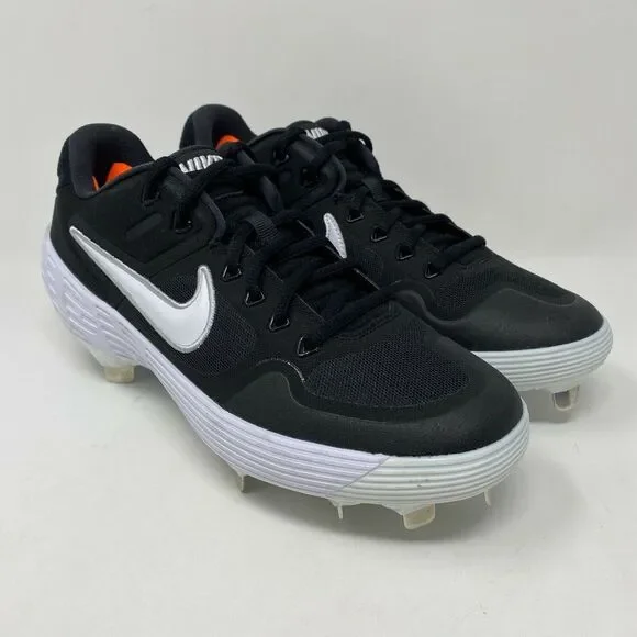 Nike‎ Alpha Huarache Elite 2 Low Baseball Cleats Men's size 7 Black White