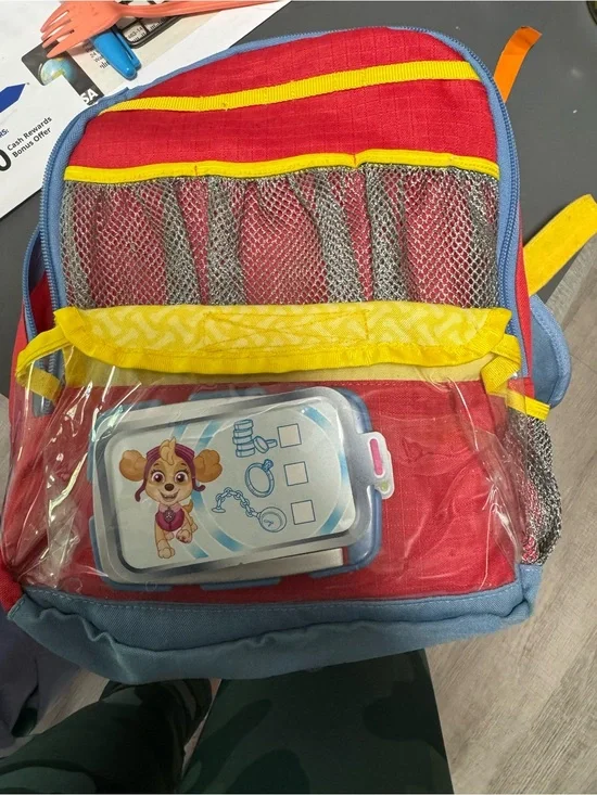 Melissa & Doug Red, Yellow and Blue Clear-Front Kids Backpack