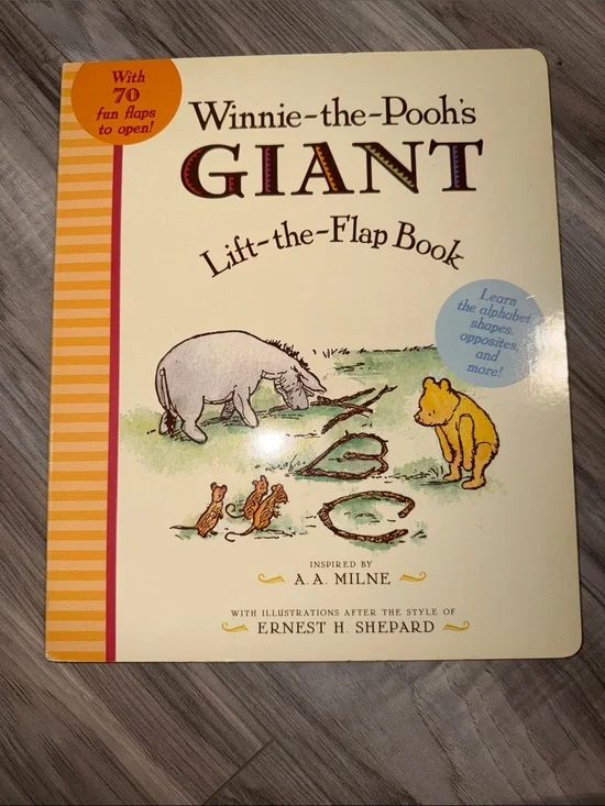 Winnie-the-Pooh's GIANT Lift-the-Flap Book To Learn Colors, #s, Letters & Time