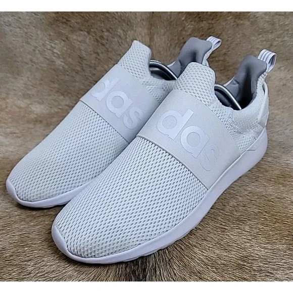Adidas Lite Racer Adapt 3.0 White Slip-On Running Shoes BC0941 Men's Size 9.5