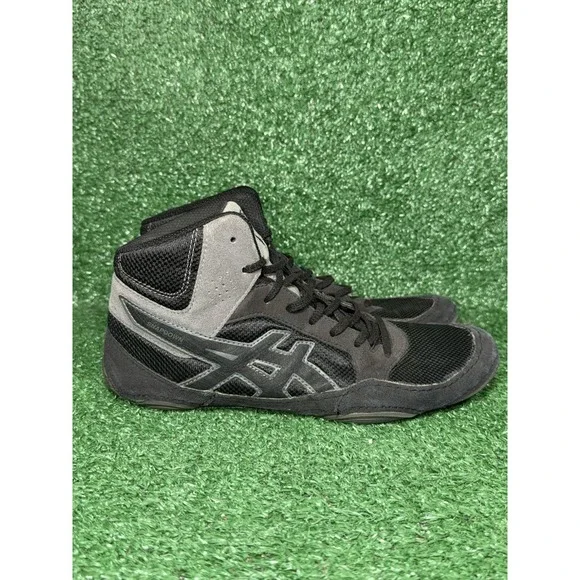 ASICS Snapdown 2 Mens 8 / Womens 9.5 Black Grey Wrestling Shoes Sneakers J703Y