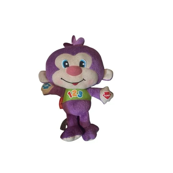 Fisher Price Laugh & Learn Learning Opposites‎ Monkey Plush Stuffed Purple Toy B