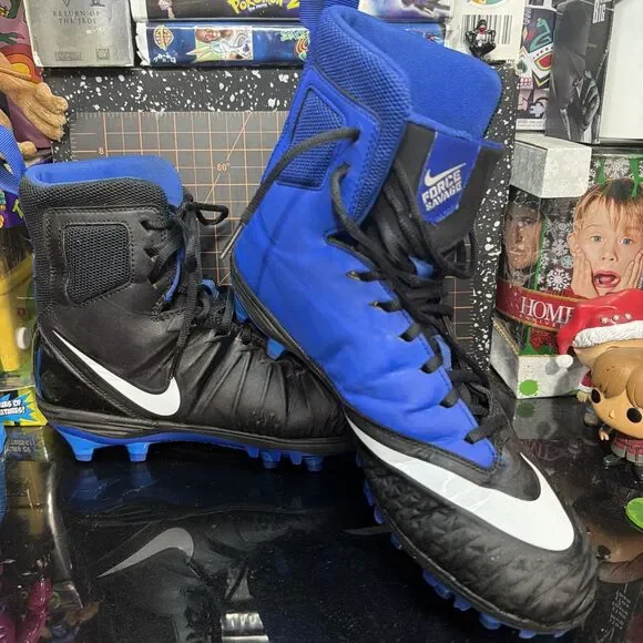 Nike Force Savage Pro 2 Football Cleats Black Blue Men’s Size 10.5 880140-014