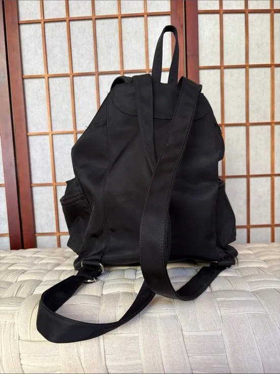 Vintage Guess Black Nylon Backpack Large