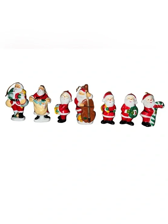 Ceramic Santa Claus ornaments bundle