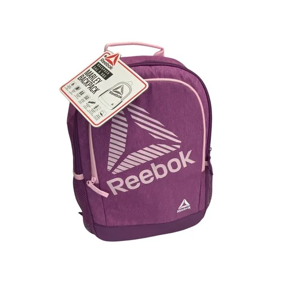 Reebok Marley Backpack Womens NSZ Purple Water Resistant Laptop Sleeve NEW