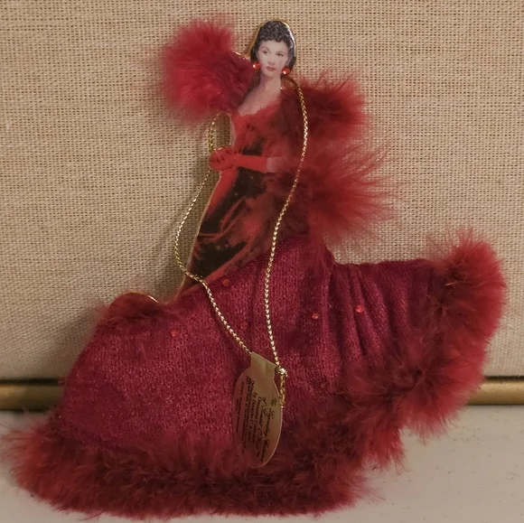 The Bradford Exchange Red Feathered Lady Christmas Ornament