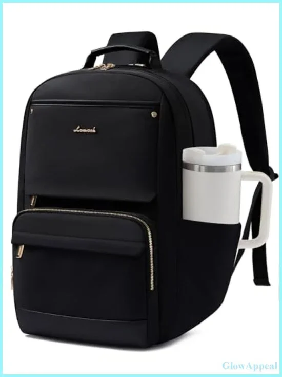 Large Capacity Laptop Backpack with Water Bottle Pockets, 27L Travel Backpack