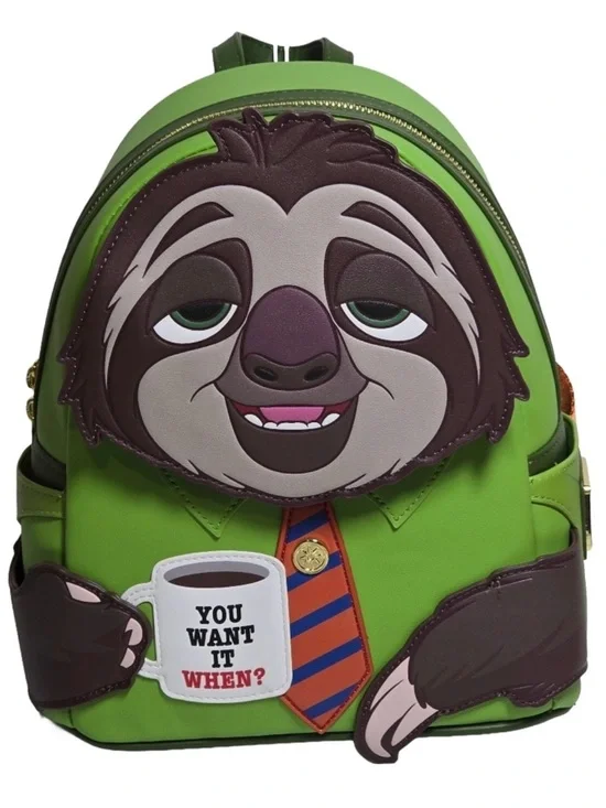 Loungefly Disney Zootopia Flash Sloth Mini Backpack NWT