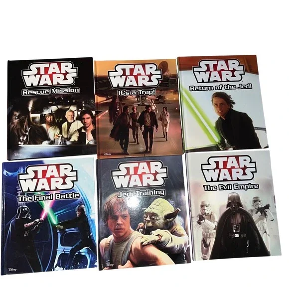 6 Star Wars Story Reader Me  Books Lot Luke Yoda Darth Vader Chewbacca .‎