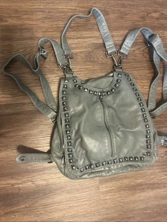 Source Unknown Grey Studded Women’s Backpack