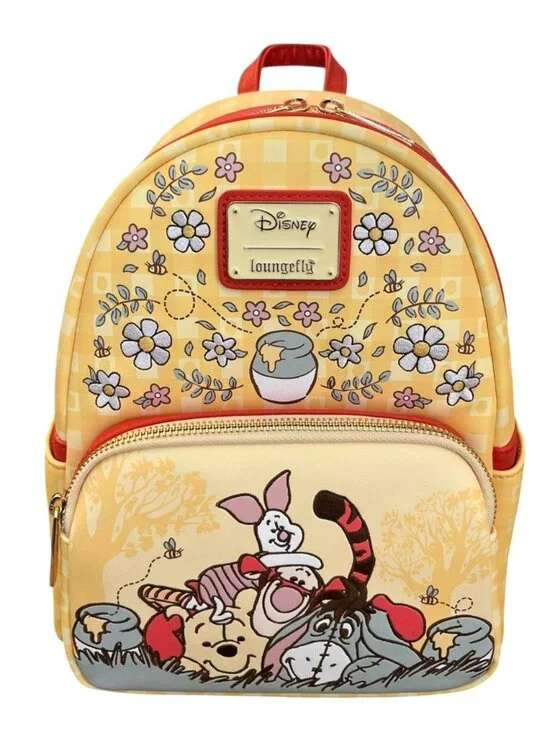 Loungefly Winnie the Pooh Floral Gingham Mini Backpack Roo Tigger Eeyore NWT