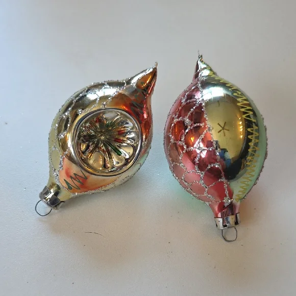 Vintage Glass Ornament Set - Multicolor