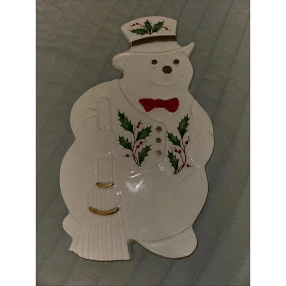 Lenox Holiday Snowman Trivet/Christmas Wall‎ Hanging Beautiful 9.5