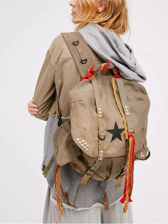 Free people embellished utility backpack